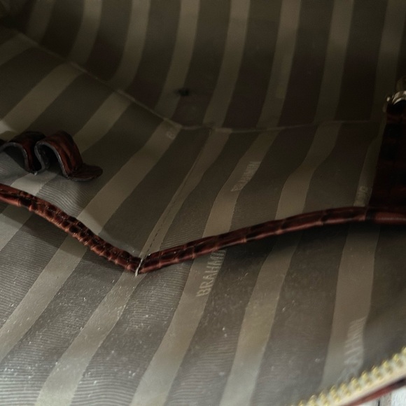 Large Duxbury Satchel Pecan Soriano by Brahmin - Picture 8 of 13